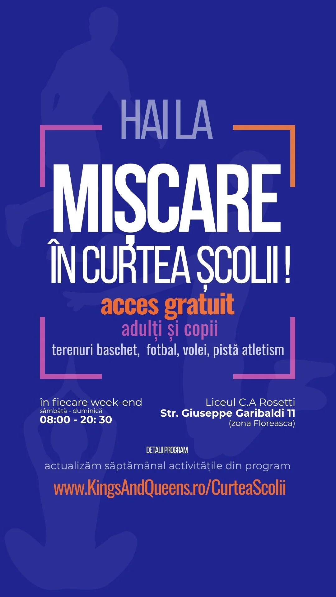 Miscare in curtea scolii