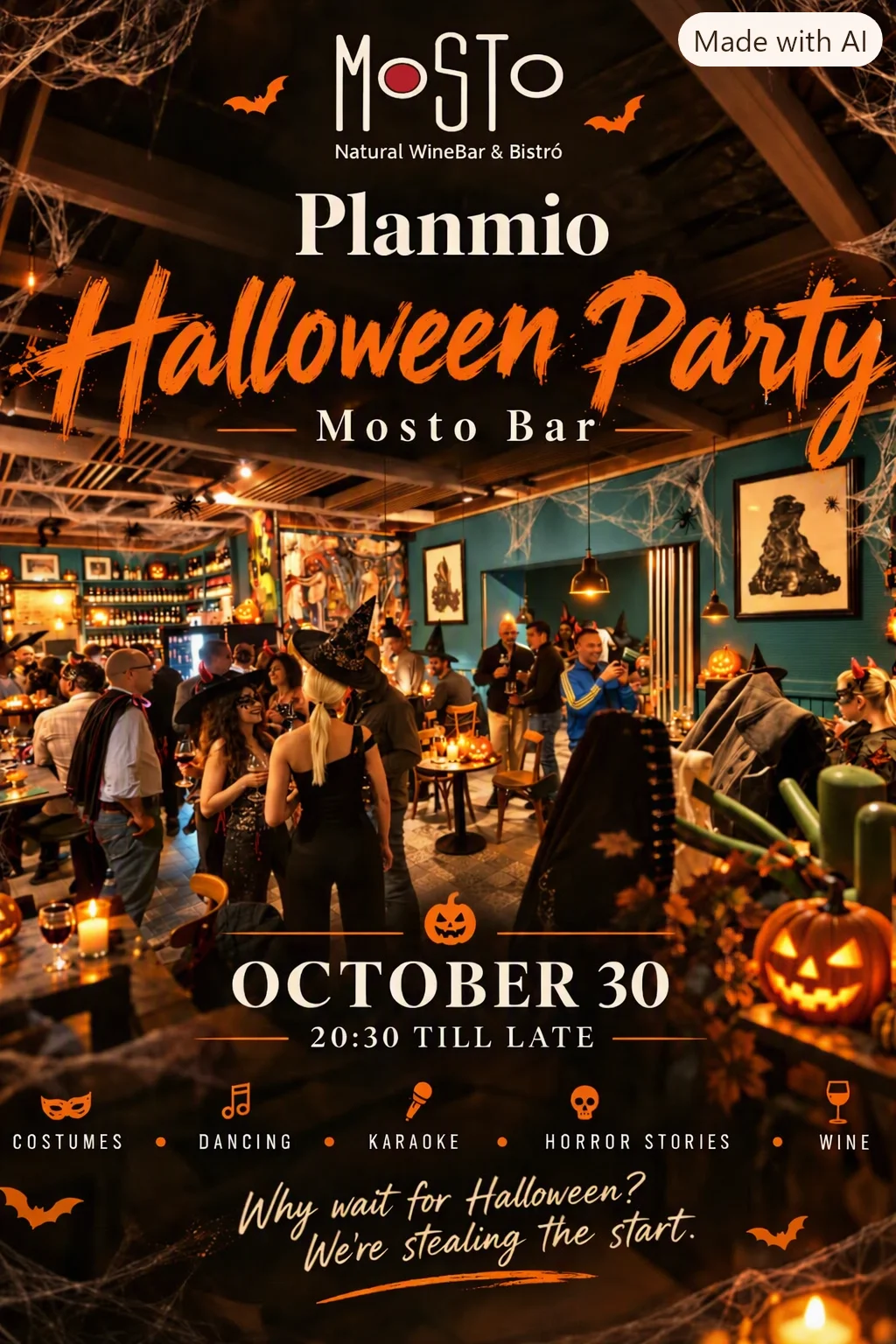 PlanMio Bucharest Halloween Party@Mosto Natural Wine Bar